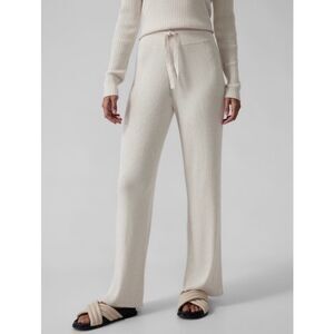 Athleta Reverie Sweater Pant Sea Salt Ivory Ribbed Knit Medium